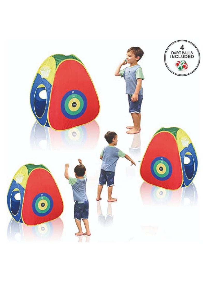 Dreamons link Kid's Pit Ball Tents with Tunnels & 4 Dart Balls (5 Pieces)