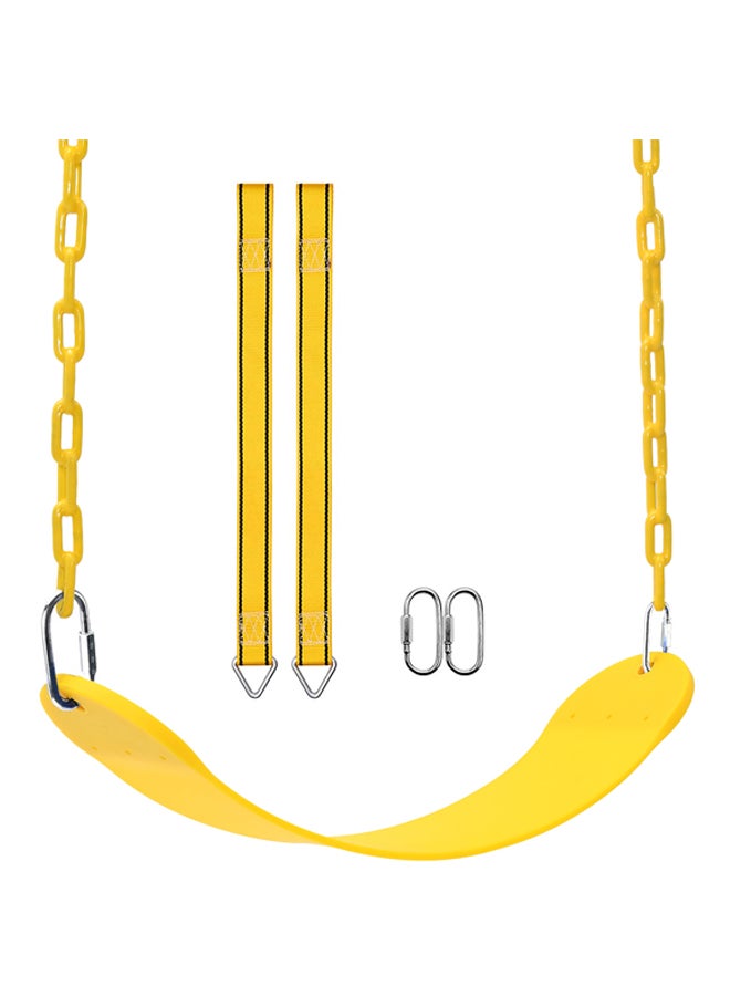 Swing Seat Plastic Coated Chain With Hook Garden Playground For Kids 66.7x14x0.7cm