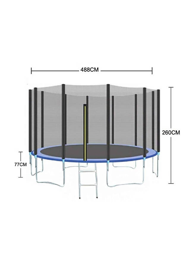 Recreational 16FT Trampolines With Ladder And Enclosure 488X488X260cm