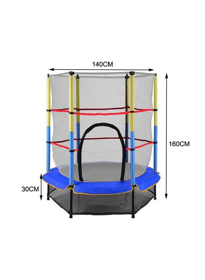 5.5 Feet Small Kids Jumping Enclosed Trampoline 140x140x160cm