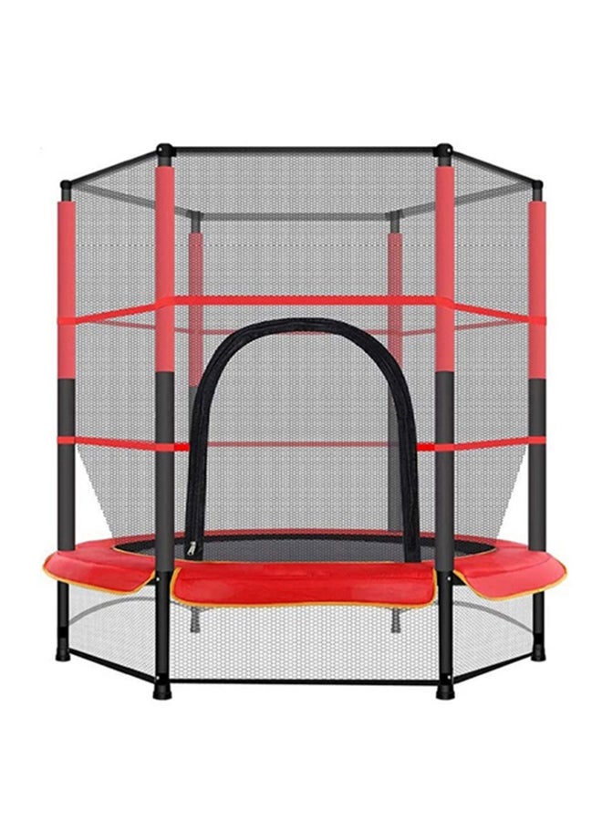 5.5ft Children's Indoor Home Trampoline Bouncing Bed With Guard Net 140x140x160cm