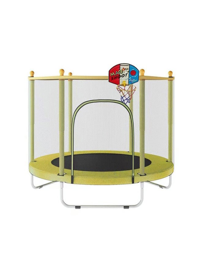 5.5 Feet Fancy And Funny Jumping Trampoline With Basketball Hoop 140x140x120cm