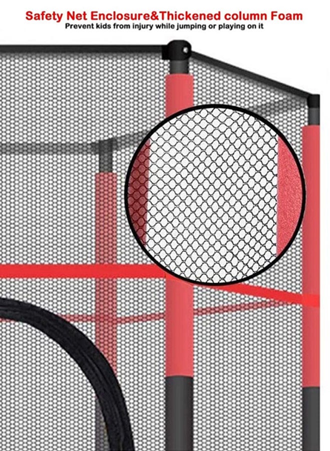 5.5FT Jumping Trampoline With Net 140x140x160cm