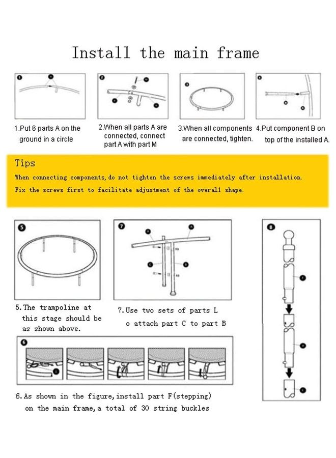 Jumping Trampoline 180x90x46cm