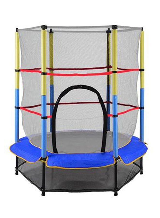 5.5feet Outdoor Fitness Trampoline With Safety Net 140X140X160cm