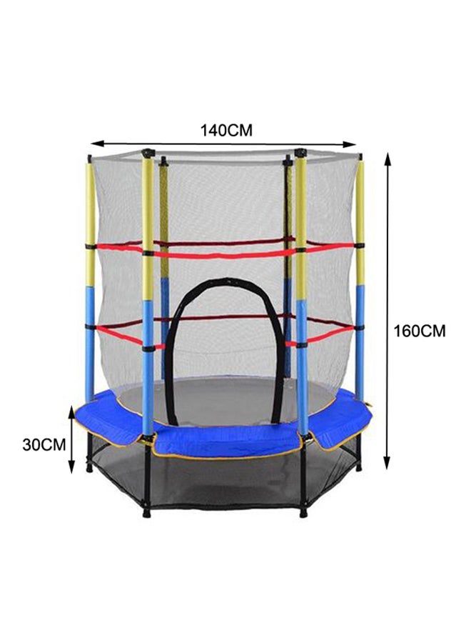 5.5feet Outdoor Fitness Trampoline With Safety Net 140X140X160cm