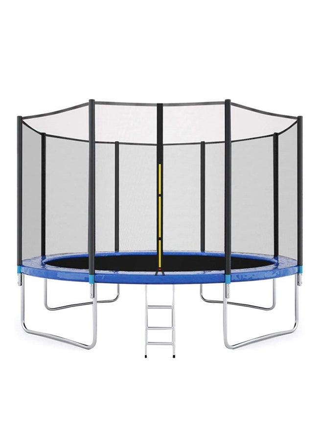 12feet Deluxe Outdoor Trampoline With Inside Net Enclosure And Ladder 366x366x250cm