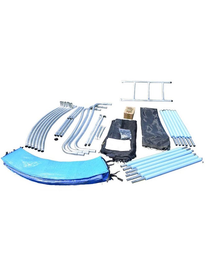 12ft Outdoor Trampoline With Guard Net And Ladder 366X366X250cm