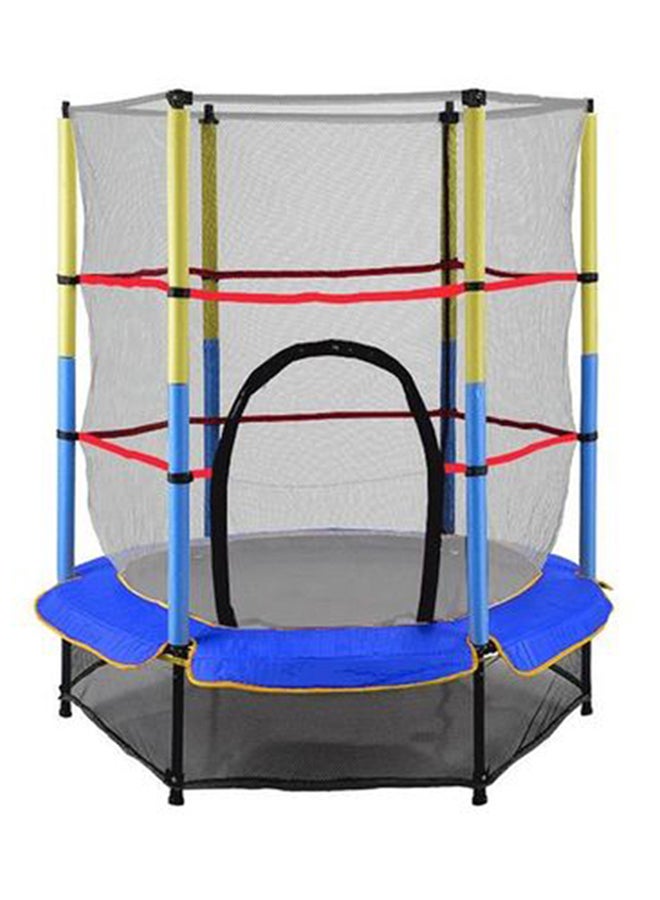 5.5ft Round Kids Outdoor Mini Trampoline Enclosure Net Pad Rebounder Jumping Bed Exercise Toys 140x140x160cm