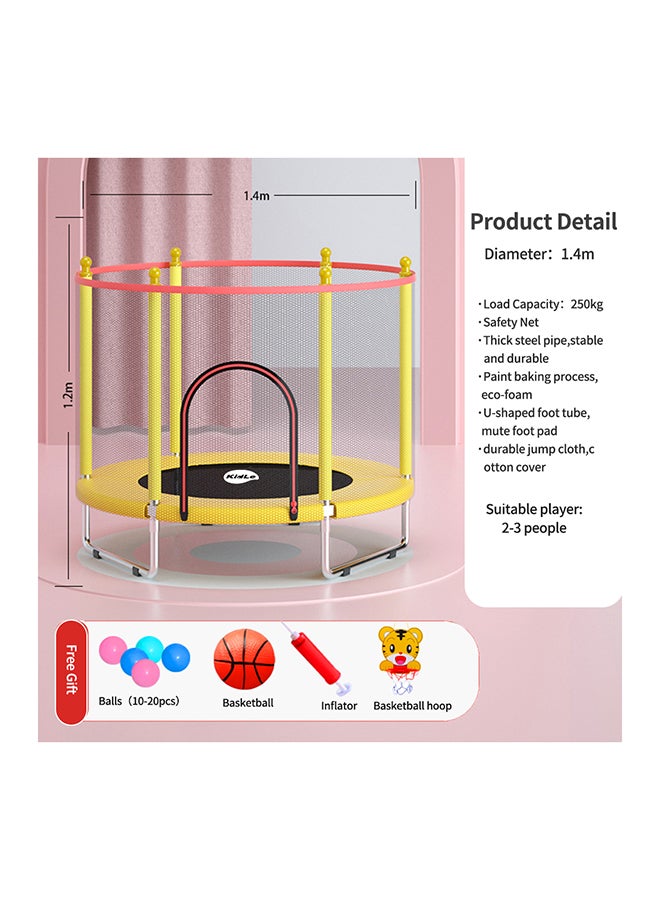 Trampoline With Safety Gear Net 140x140x120cm