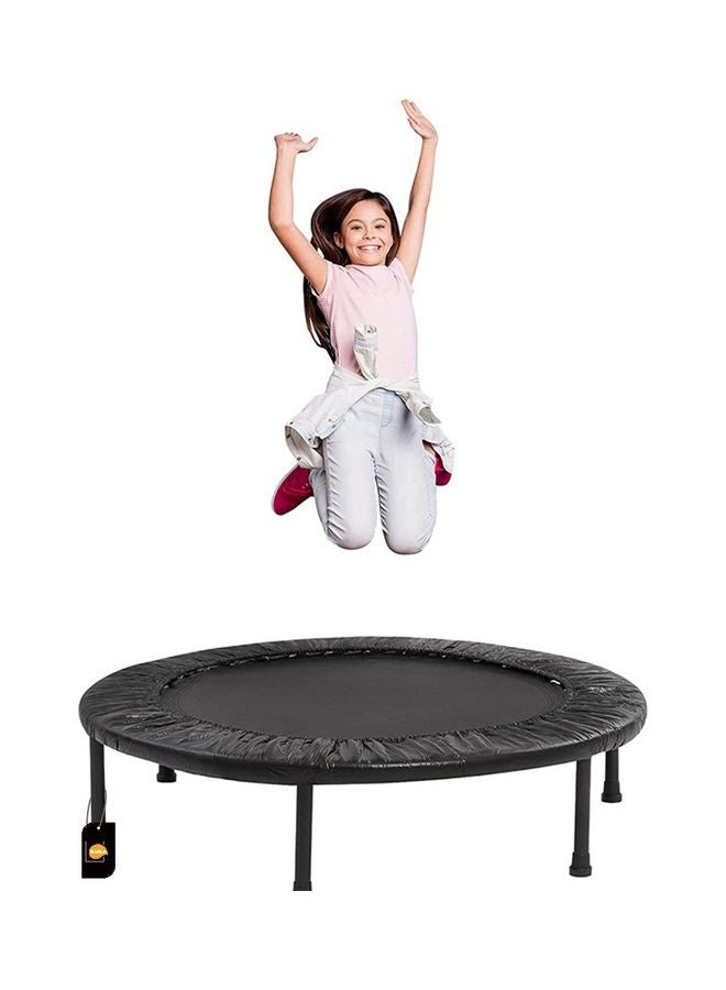 48 Inch Mini Exercise Trampoline For Adults or Kids-Indoor Fitness Rebounder Trampoline With Safety Pad 120x120x23cm