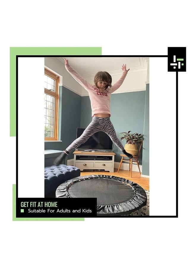 48 Inch Mini Exercise Trampoline For Adults or Kids-Indoor Fitness Rebounder Trampoline With Safety Pad 120x120x23cm