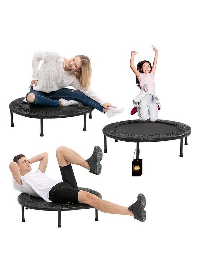 48 Inch Mini Exercise Trampoline For Adults or Kids-Indoor Fitness Rebounder Trampoline With Safety Pad 120x120x23cm