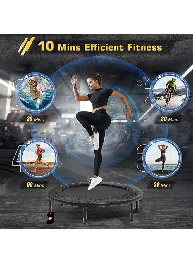 48 Inch Mini Exercise Trampoline For Adults or Kids-Indoor Fitness Rebounder Trampoline With Safety Pad 120x120x23cm