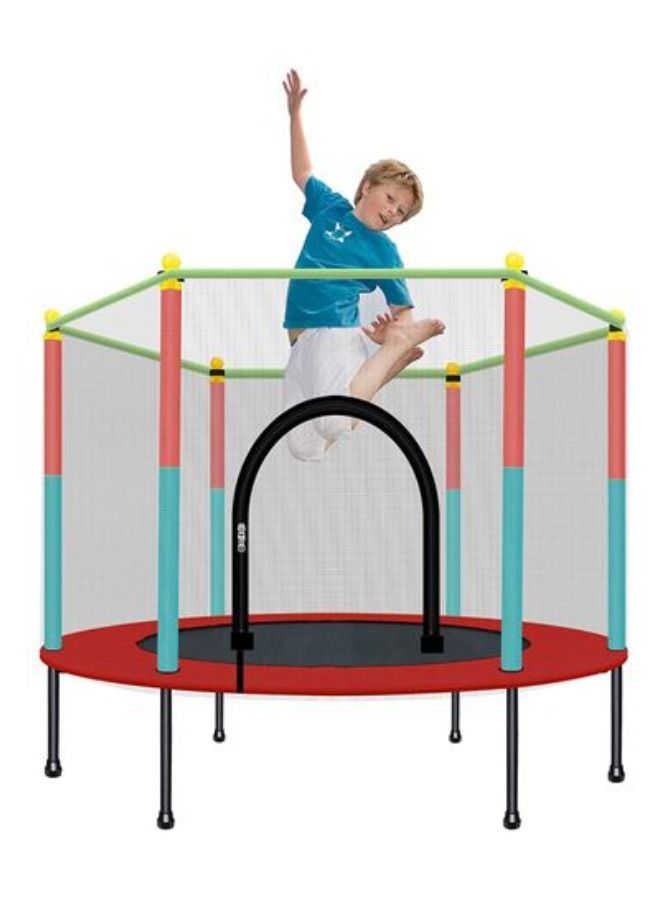 Children's Round Trampoline Family Game Small Bouncing Bed Household Jumping Protective Wire Mesh
