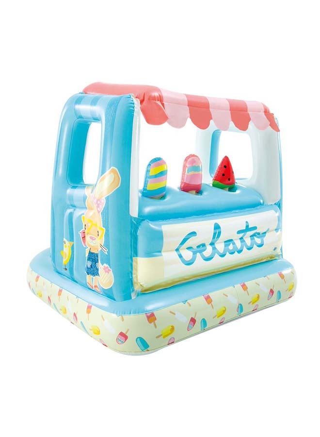 Ice Cream Stand Inflatable Playhouse And Pool For Kids 127x102x99cm
