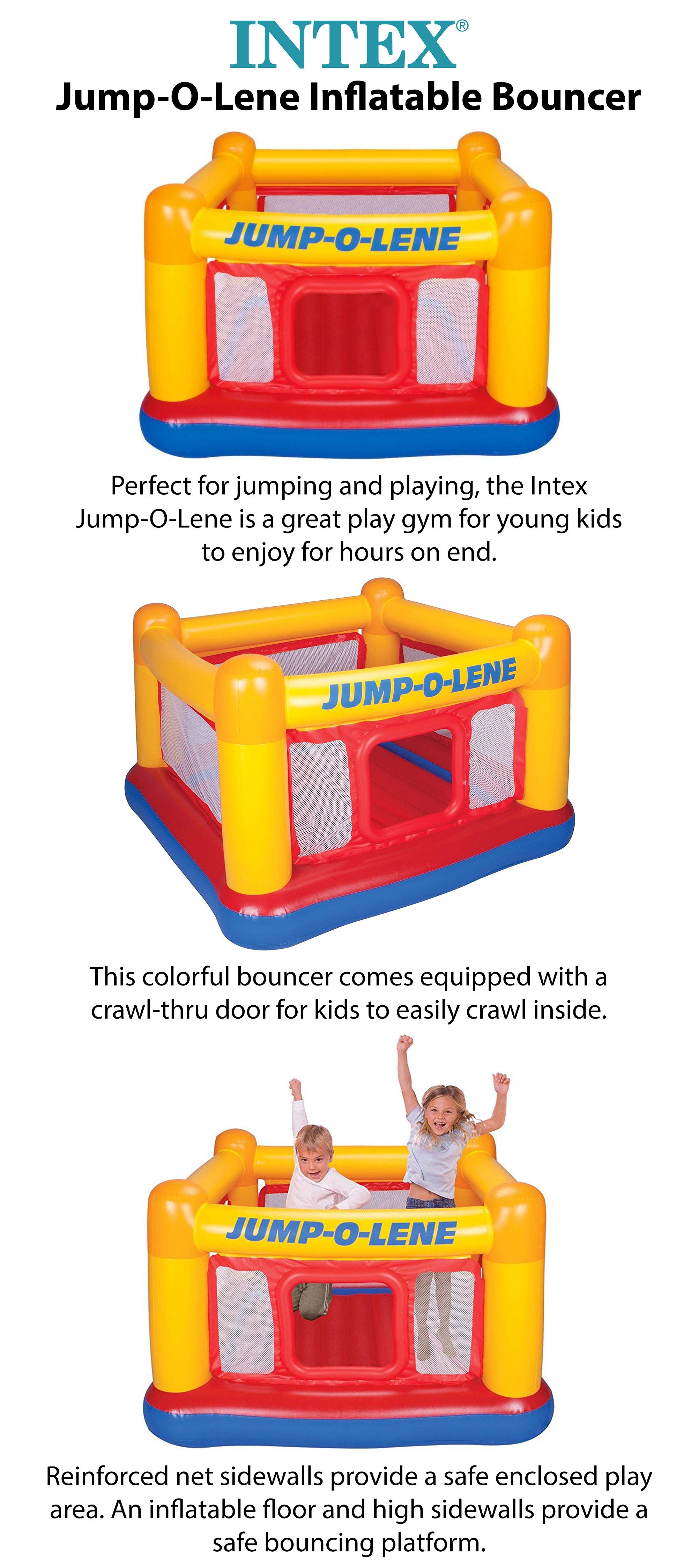 Jump-O-Lene Inflatable Bouncer Play House 174x174x112cm