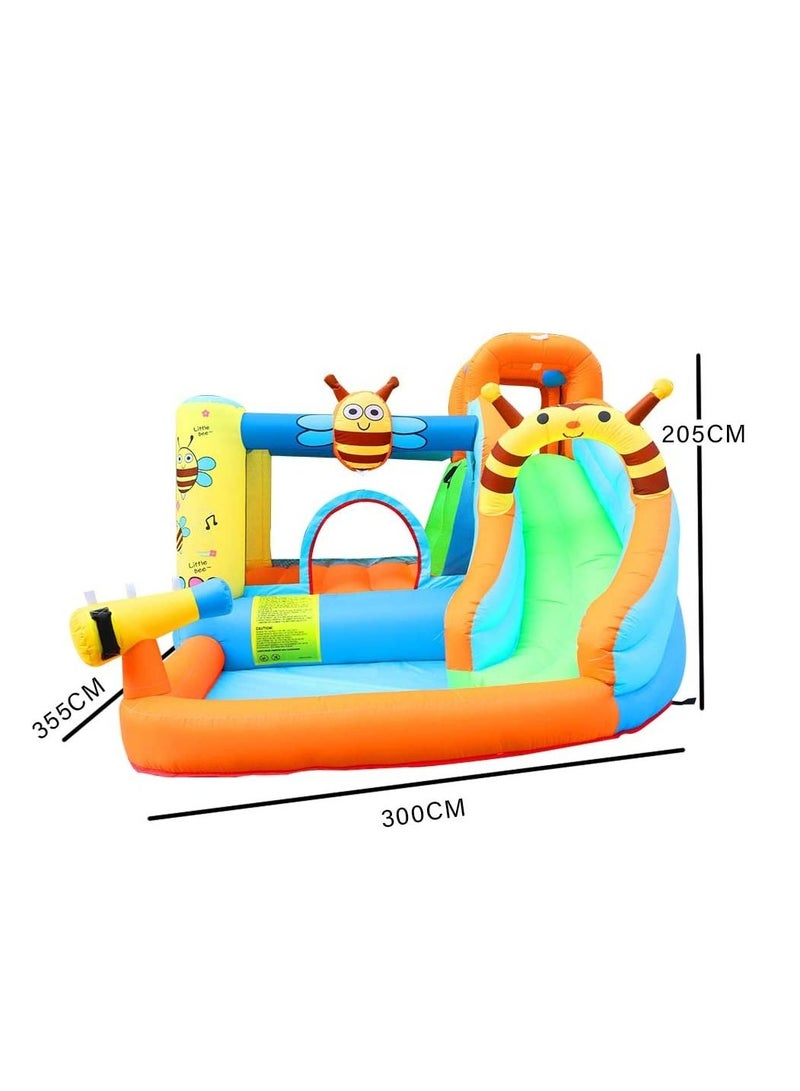 GT-Wheel Inflatable Water Park Honeybee Bouncy Castle slide, Size: 355x300x205cm