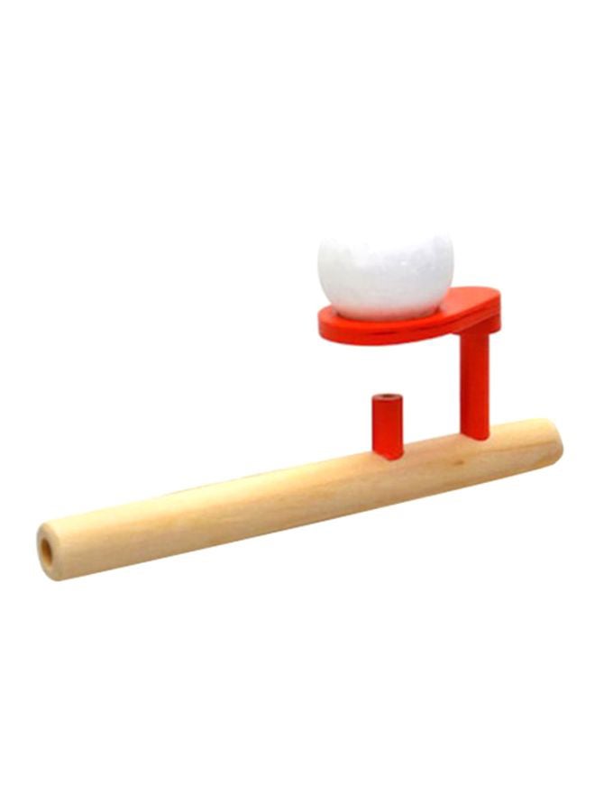 2-Piece Wooden Blowing Ball Game Toys Set 15x4cm