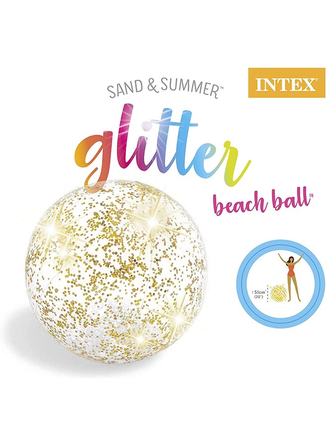 Glitter Beach Ball 58070-Yellow 51cm
