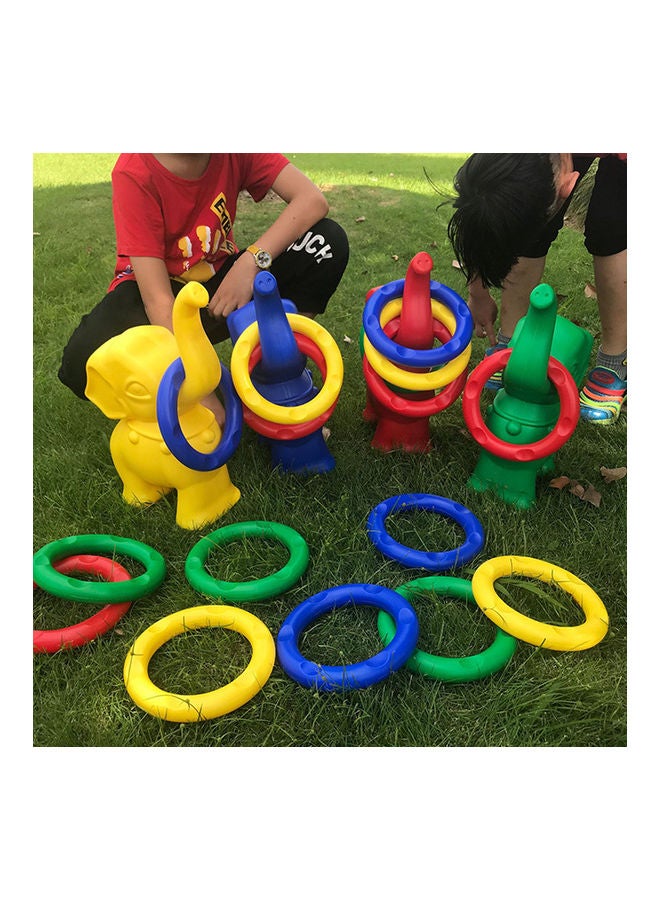 Exciting Kindergarten Catching Plastic Ring Toss Toy, Pack of 4 20x11x34cm