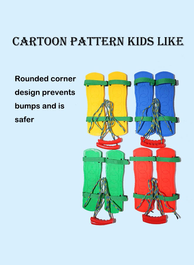 4-Piece Sensory Integration Training Equipment Double Cooperative Board Balance Double Game - Assorted 40x11x2cm