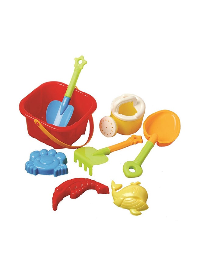 8-Piece Beach Bucket Sand Castle Play Set