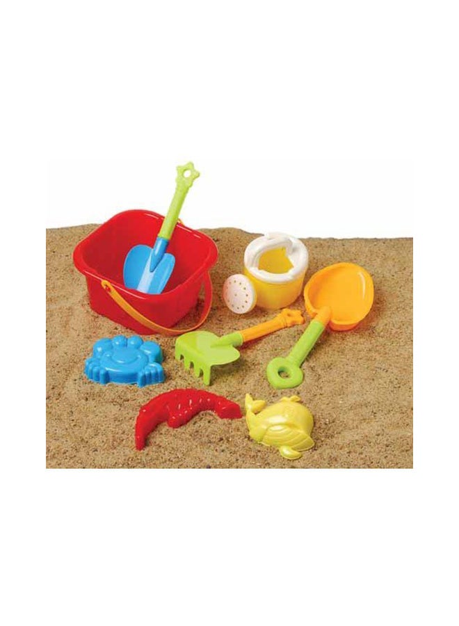 8-Piece Beach Bucket Sand Castle Play Set