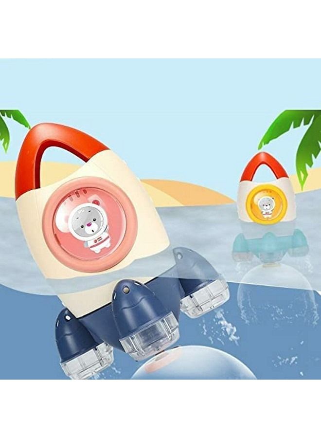 Baby water Toy Rocket Rotating Water Spray Bathing Toys Safe ABS Baby Pool Bathroom Squirt Pool Beach Bath Time Fountain Toys for Toddlers Kids