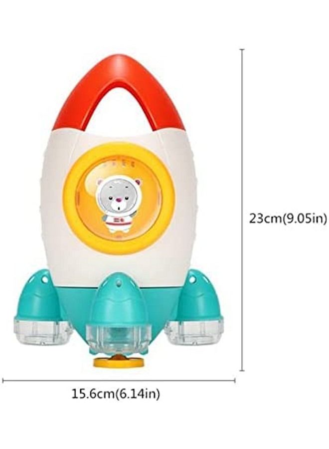 Baby water Toy Rocket Rotating Water Spray Bathing Toys Safe ABS Baby Pool Bathroom Squirt Pool Beach Bath Time Fountain Toys for Toddlers Kids