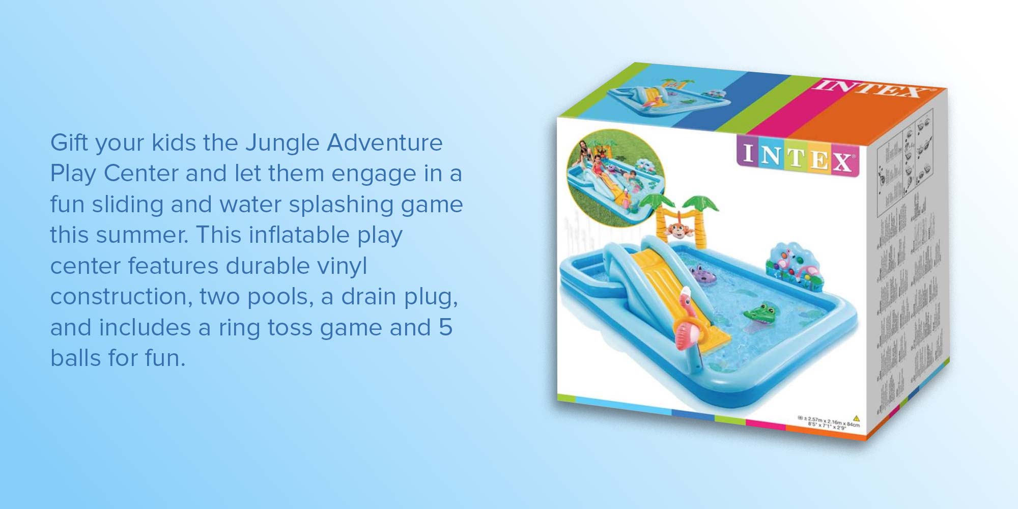Jungle Adventure Water Slides 1466 96x78x28inch 96x78x28inch