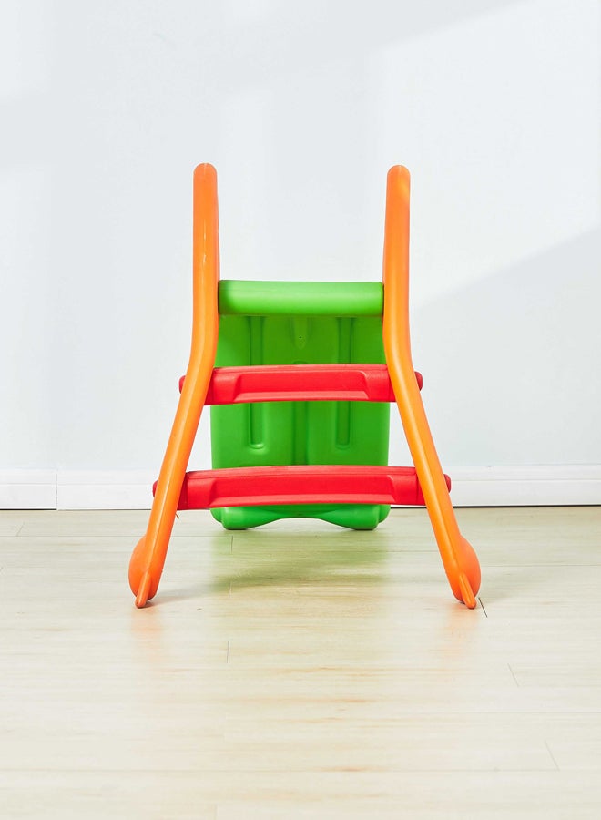 Toddler Two-Color Stitching Climbing Foldable Baby Slide Fun Playground Plastic Kids Sliding Play Set 113x60x70cm