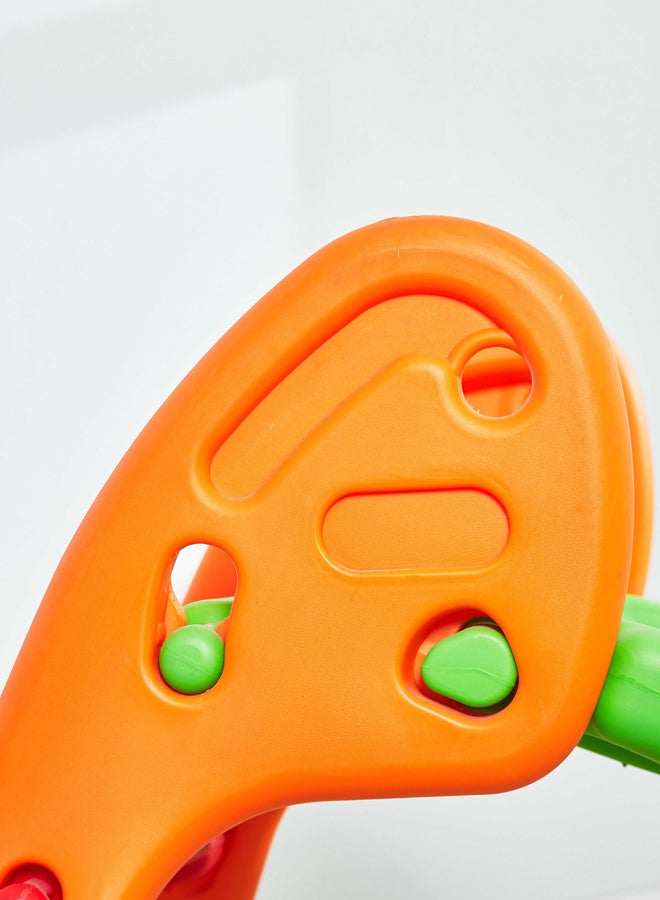 Toddler Two-Color Stitching Climbing Foldable Baby Slide Fun Playground Plastic Kids Sliding Play Set 113x60x70cm