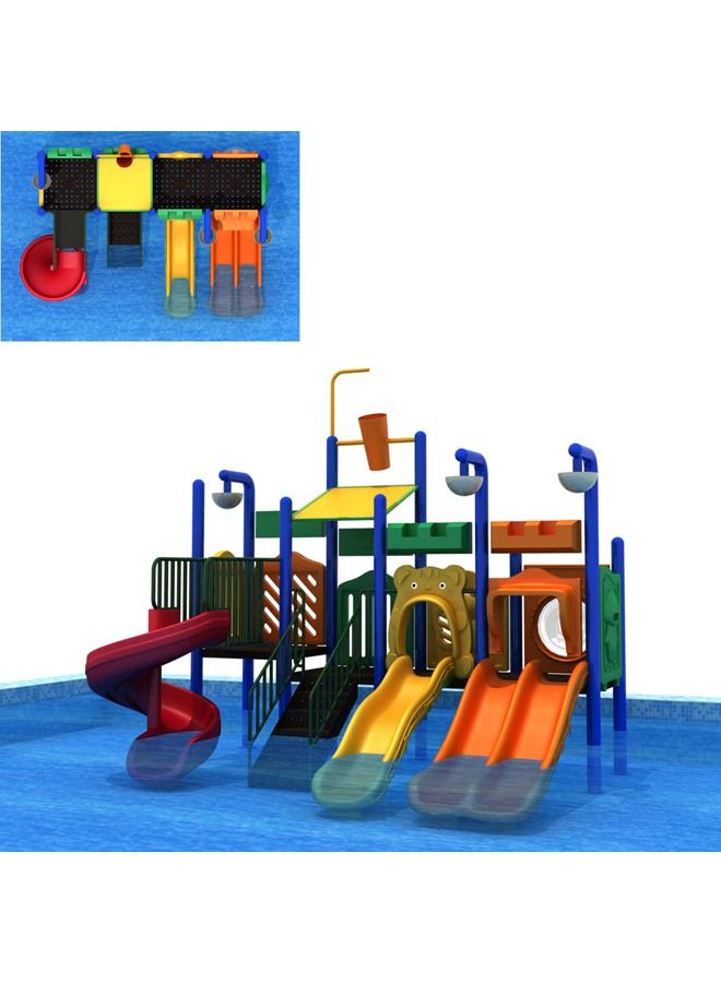 Bright Early Childhood Water Playground Slide Equipment/ Aqua Water Park/ Kids Aqua Park Equipment