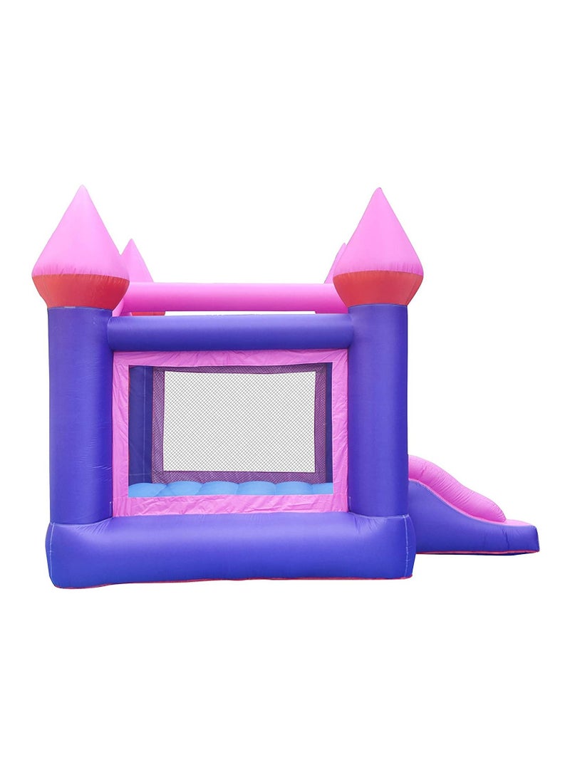 Outdoor Inflatable Bouncer Kids Bouncy Castle With Slide For Children(Princess Pink)