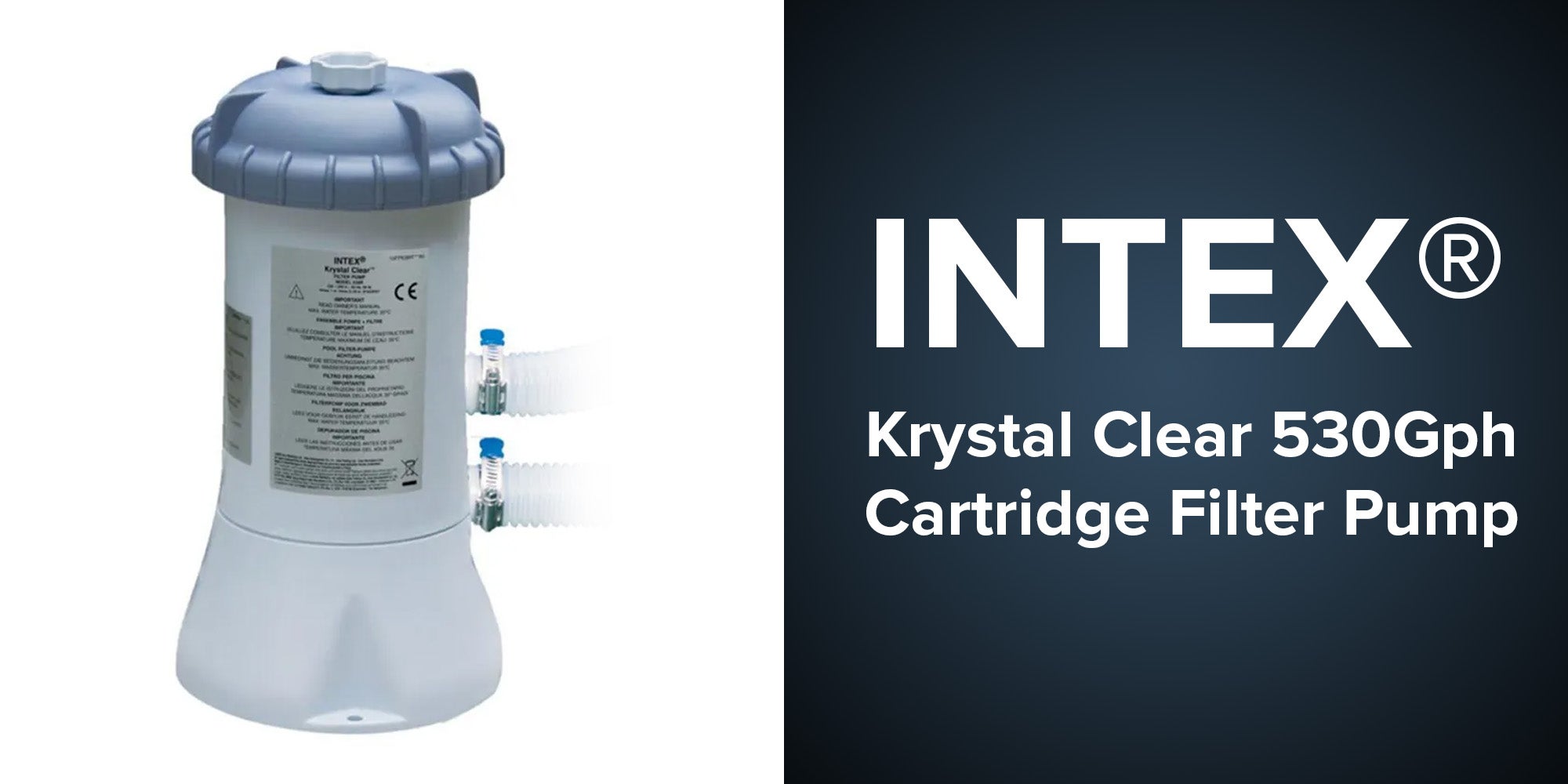 Krystal Clear Cartridge Filter Pump - 530 GPH 10.62x10.62x15inch