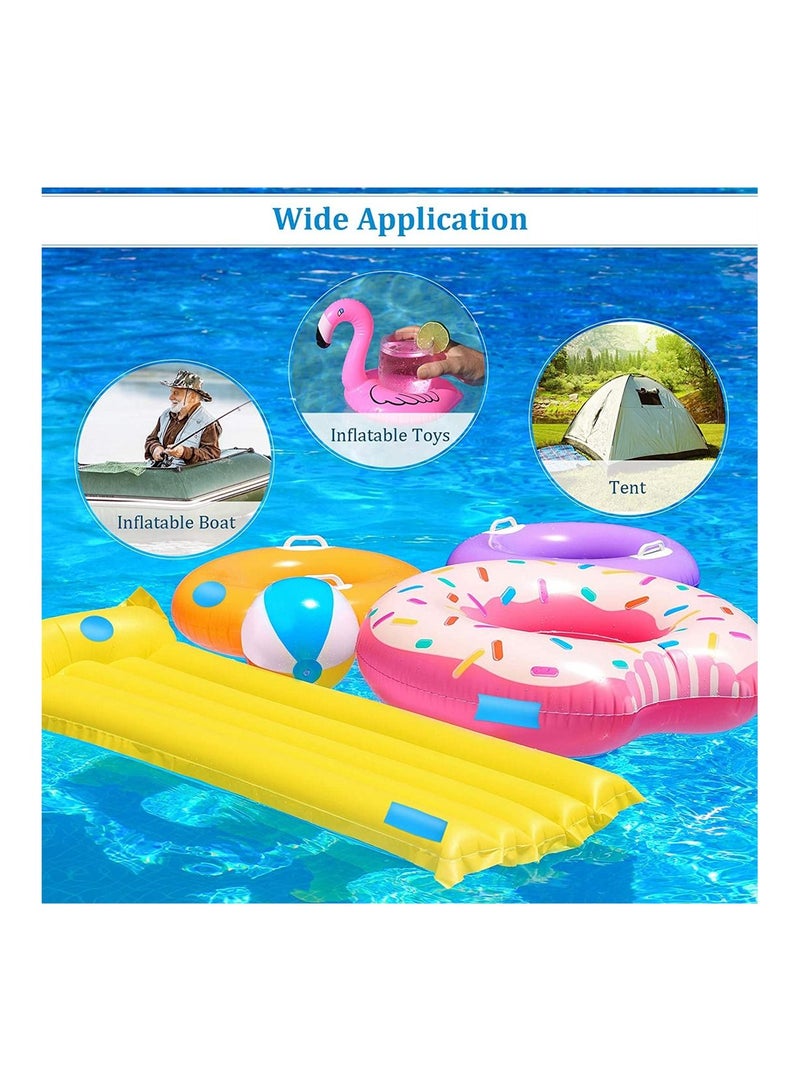 Pool Repair Patch SYOSI 30 Pieces Self-Adhesive PVC Vinyl Boat Repair Kit Plastic Inflatable Pool Repair Patch Kit Blue