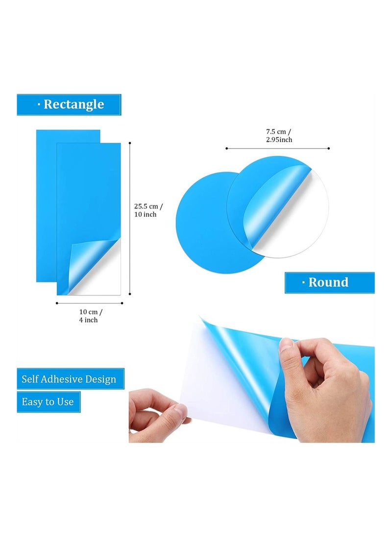 Pool Repair Patch SYOSI 30 Pieces Self-Adhesive PVC Vinyl Boat Repair Kit Plastic Inflatable Pool Repair Patch Kit Blue