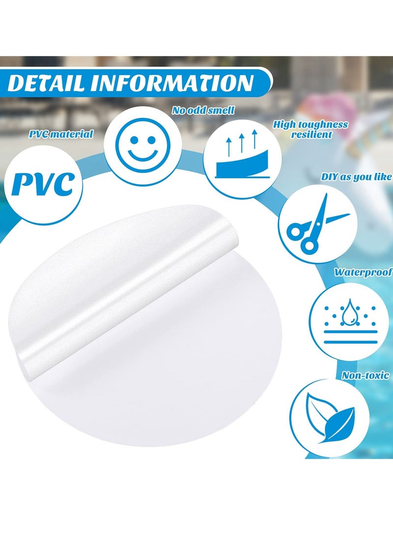 Inflatable Pontoon Boat Liner Patches For Swimming Laps Self-Adhesive Pool Repair Patch Kit Suitable for Various Above-Ground Products (30 Pieces, 6 X Cm)
