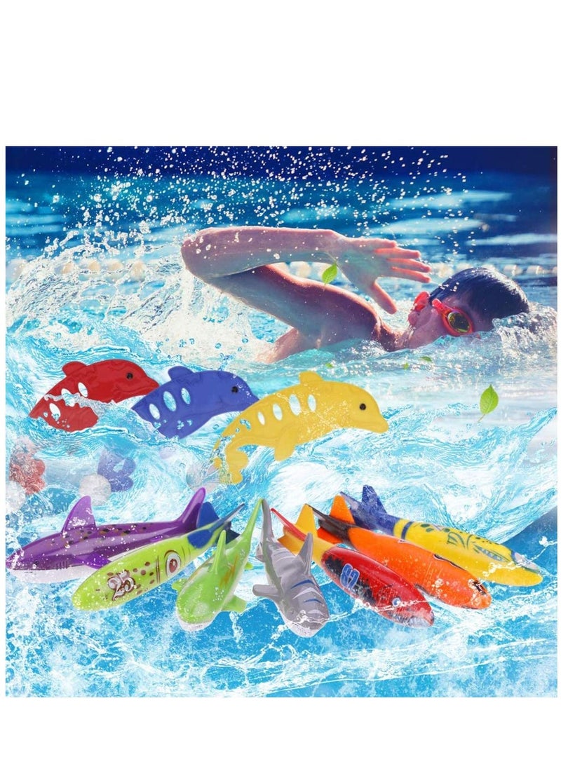 34pcs Diving Toys Dive Sticks 4pcs Dive Rings 4pcs Bandits Underwater Swimming Pool Toys Diving Game Training Gift for Kids Boys Girls