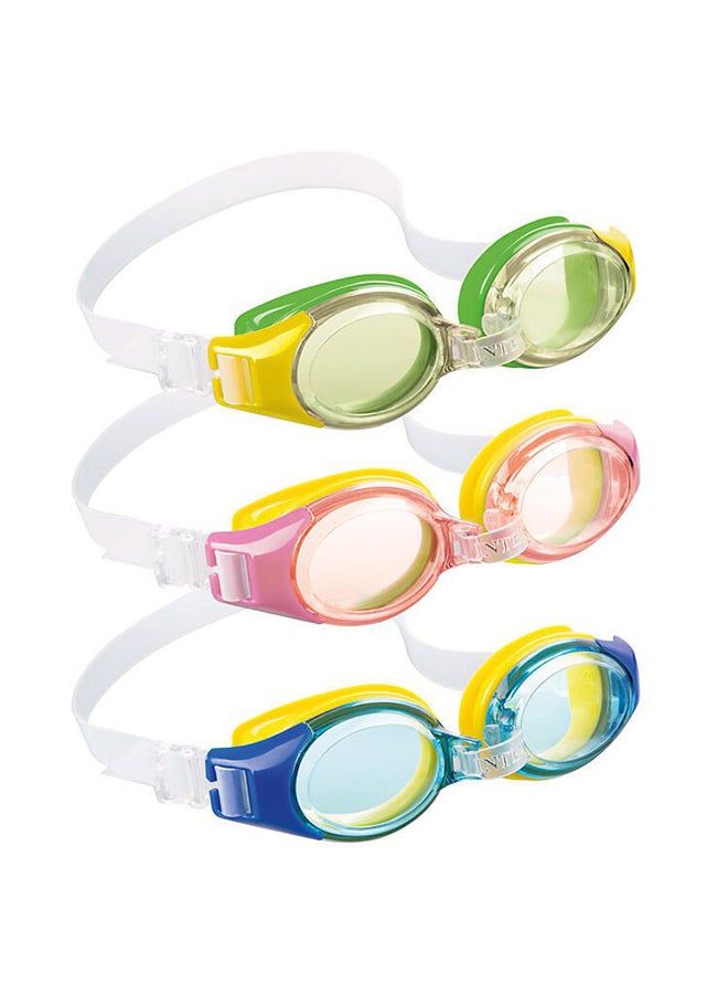 3-Piece Swimming Goggles Set 1.1x1.1cm