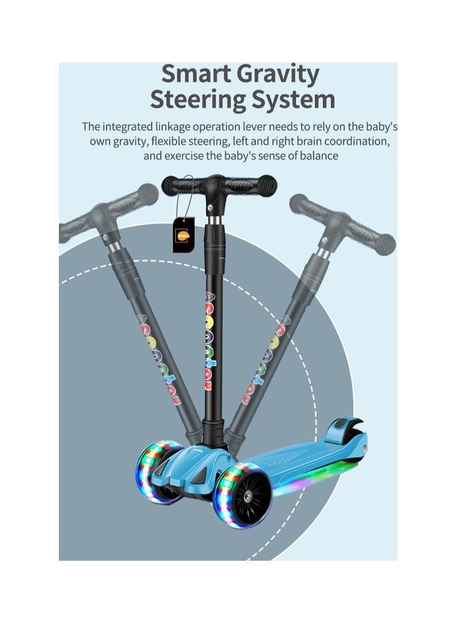 Flash Wheel Music Light Folding Pedal Scooter