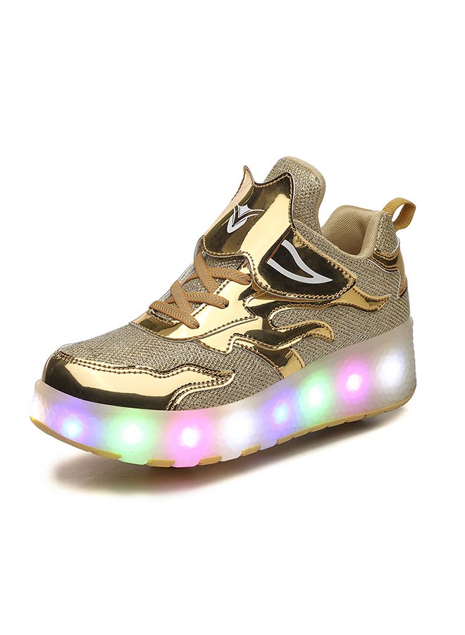 LED Flash Light Fashion Shiny Sneaker Skate Shoes With Wheels And Lightning Sole