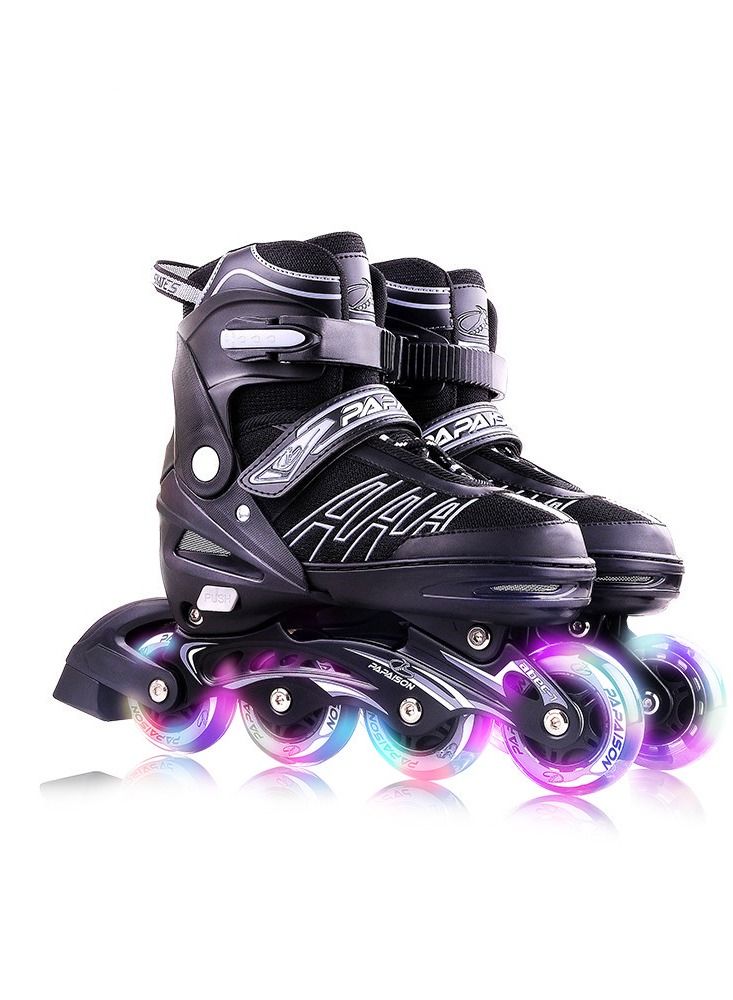 Skating Shoes Proffesional Adjustable Inline Roller Skates with Featuring All Lighting Wheels