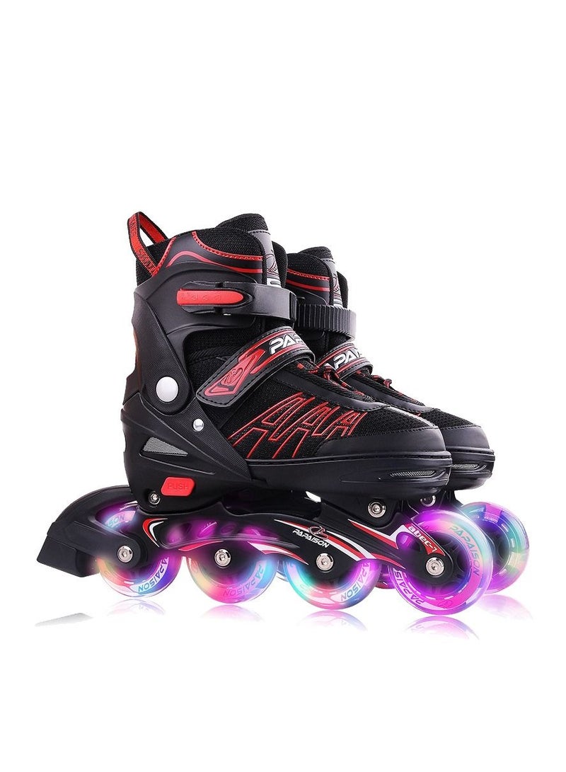 Skating Shoes Proffesional Adjustable Inline Roller Skates with Featuring All Lighting Wheels