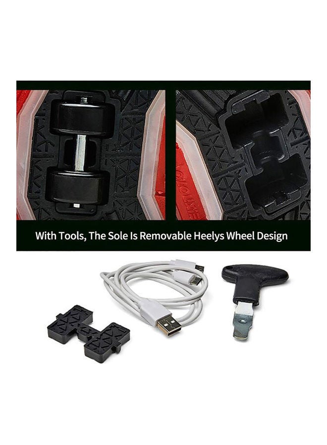 Rechargeable Roller Skate Shoes With LED Light And Accessories