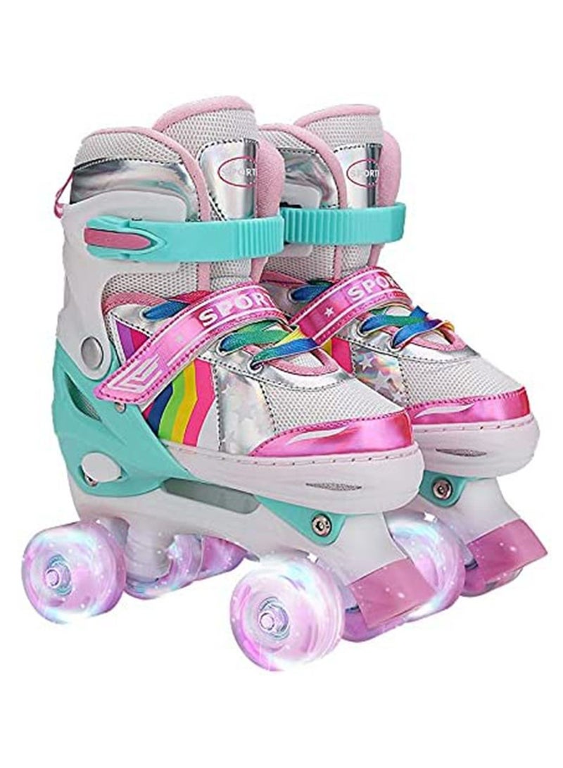 Roller Skates for Girls and Kids Adjustable with All Wheels Light up