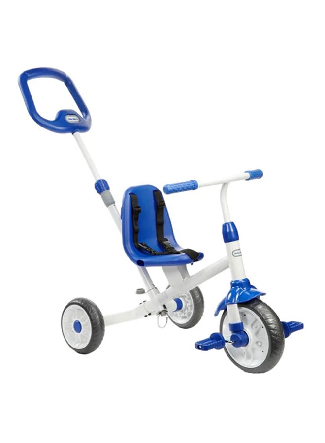 Adjustable, Detachable 3-in-1 Steering Trike Ride N Learn Tricycles for Kids 26x19.7x34.25inch