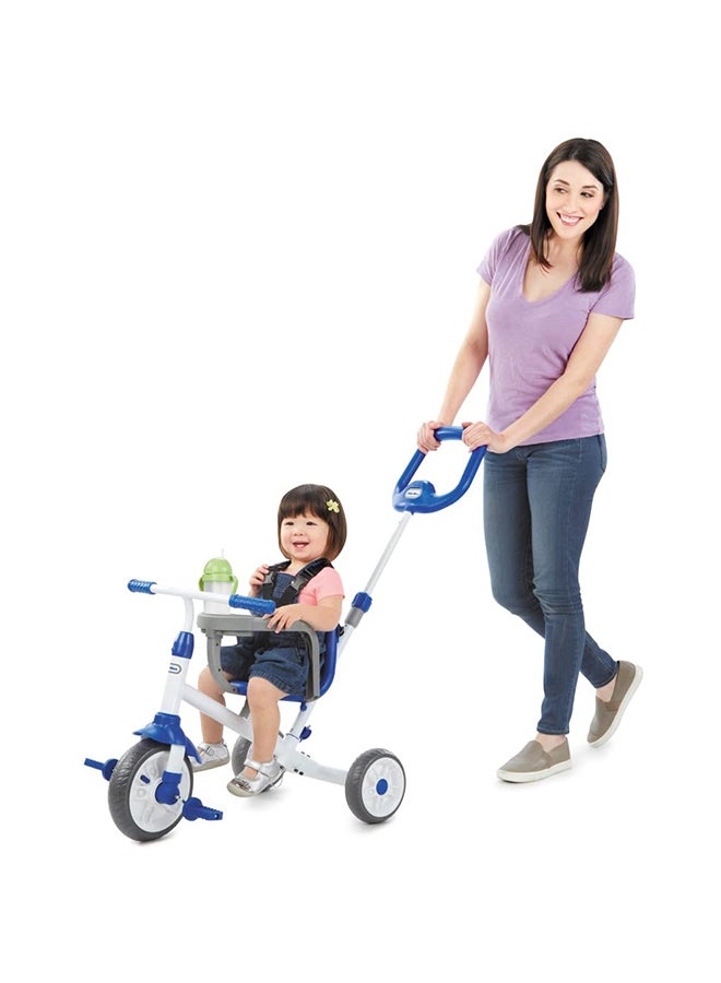 Adjustable, Detachable 3-in-1 Steering Trike Ride N Learn Tricycles for Kids 26x19.7x34.25inch