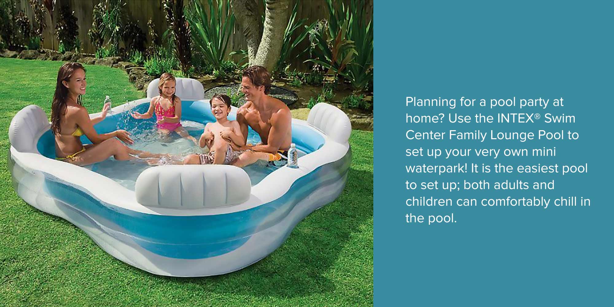 Swim Centre Family Lounge Pool 90x90x26inch 90x90x26inch